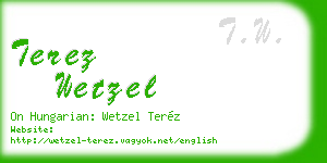 terez wetzel business card